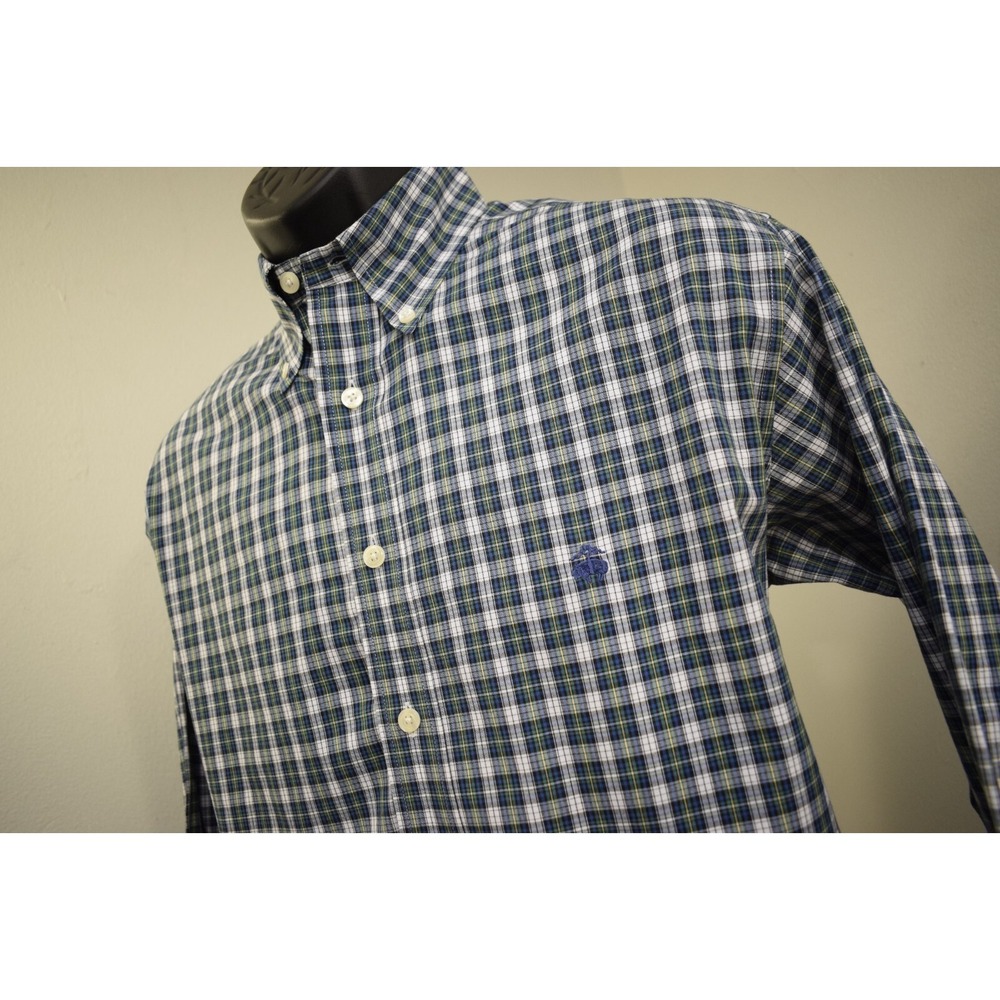 Brooks Brothers Dress Shirt Plaid Regular Fit Long Sleeve Button Up Mens Small